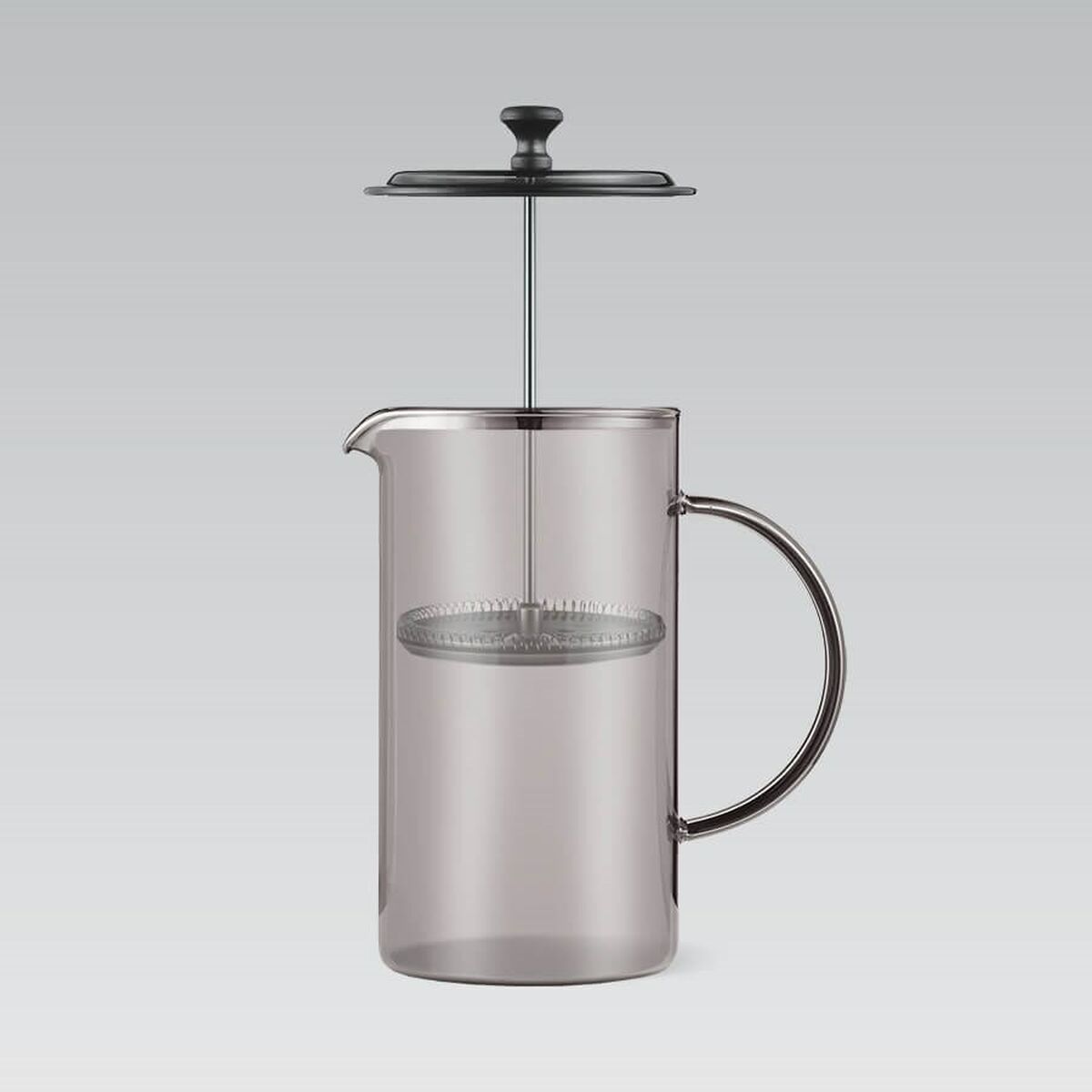Tetera Feel Maestro MR-1861-600 Negro Translúcido Acero Inoxidable Vidrio de Borosilicato 600 ml