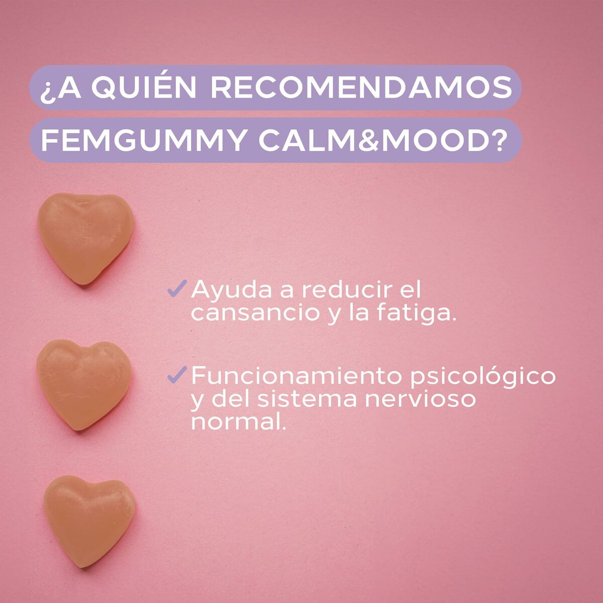 Complemento Alimenticio Cumlaude Lab FEMGUMMY CALM & MOOD 60 unidades