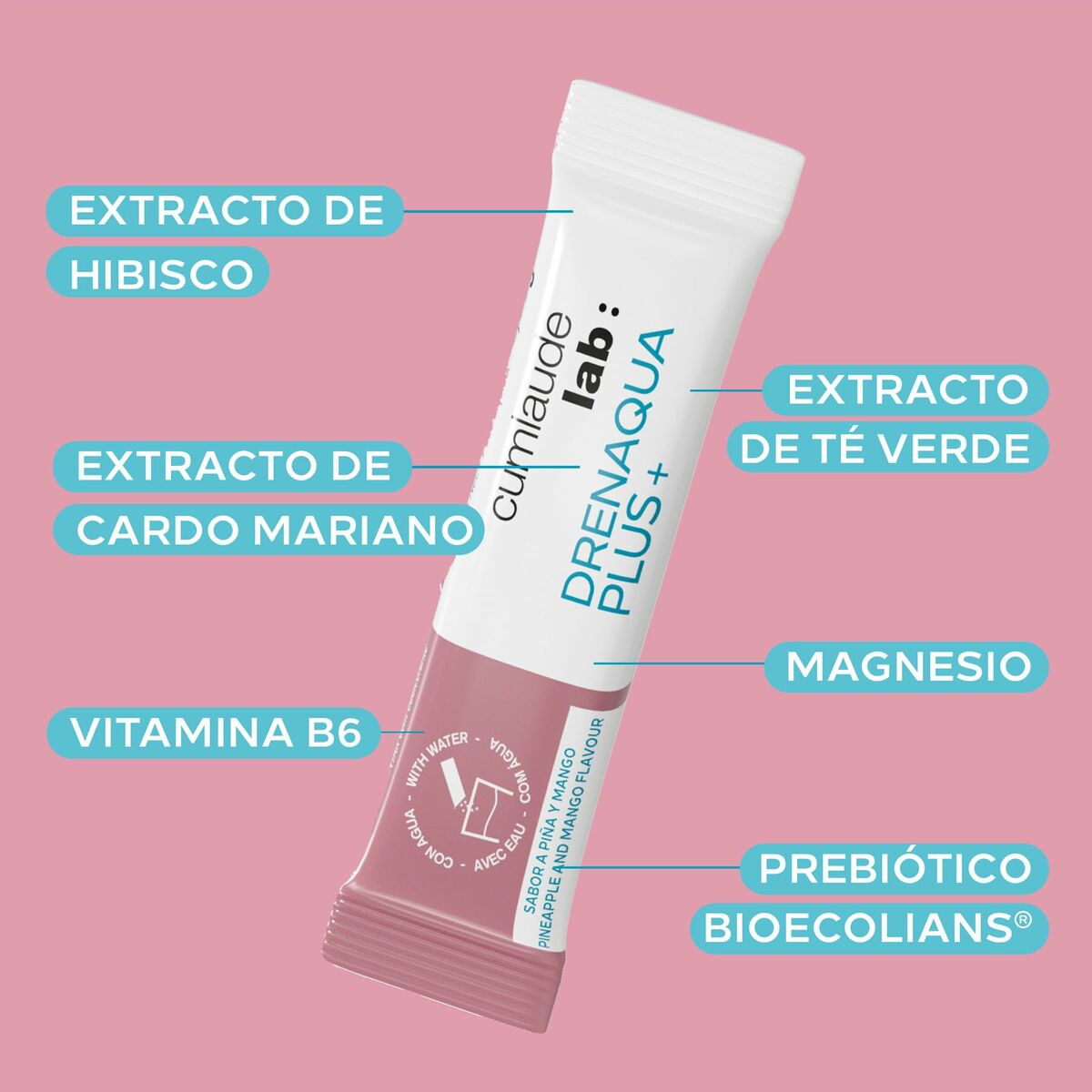 Complemento Alimenticio Cumlaude Lab DRENAQUA PLUS+ 14 Unidades