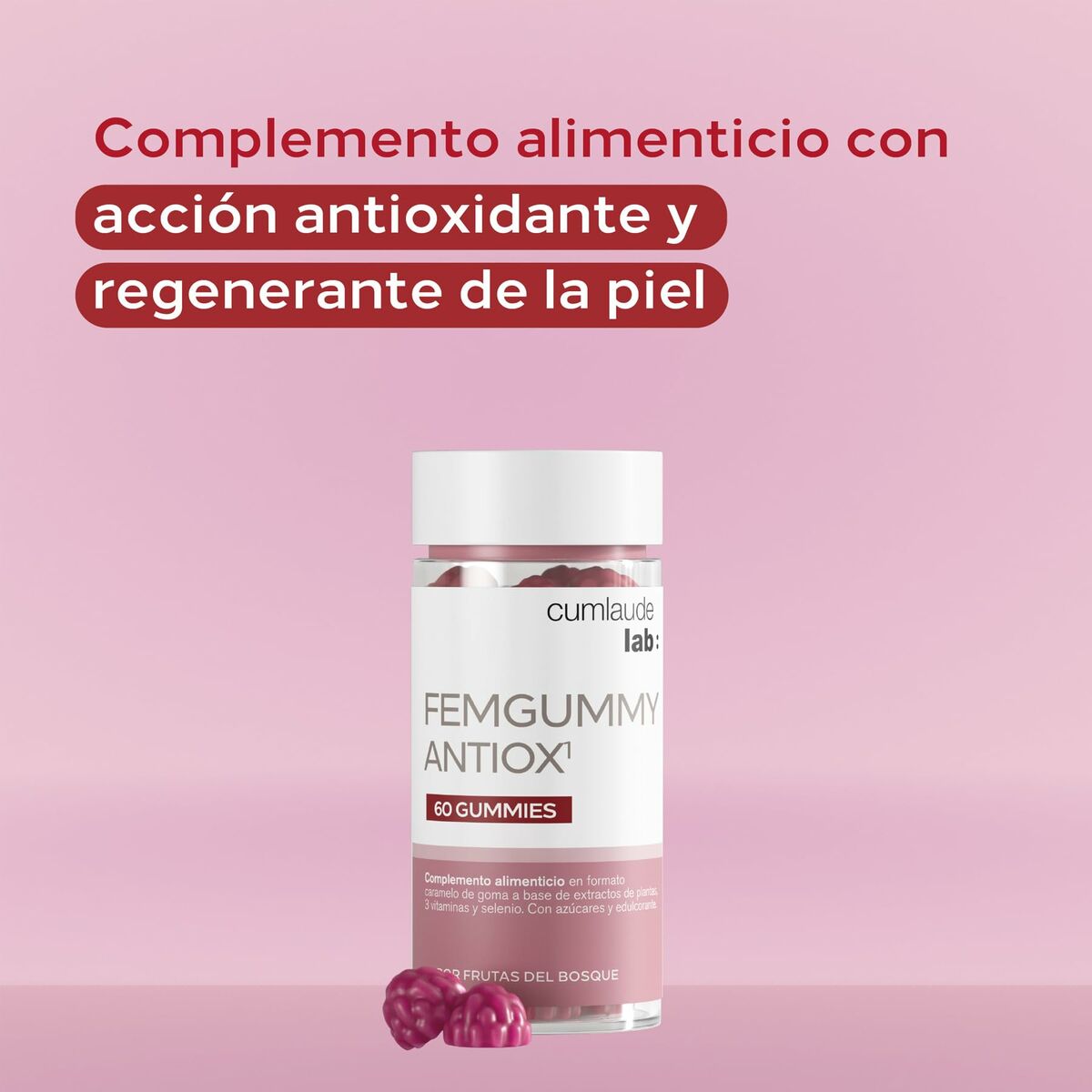 Complemento Alimenticio Cumlaude Lab FEMGUMMY ANTIOX 60 unidades