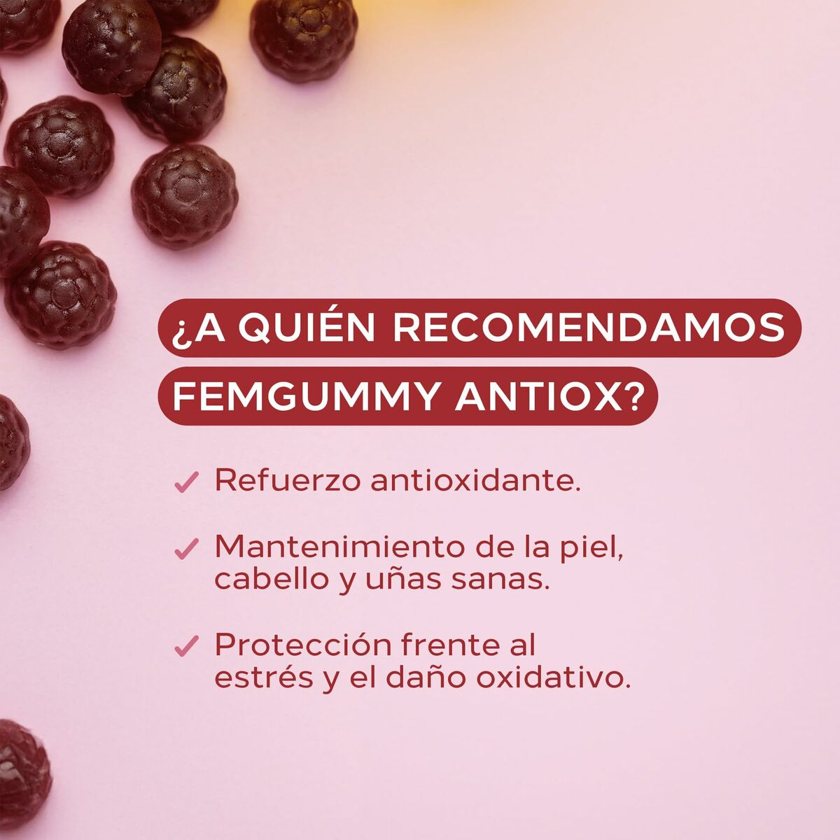 Complemento Alimenticio Cumlaude Lab FEMGUMMY ANTIOX 60 unidades