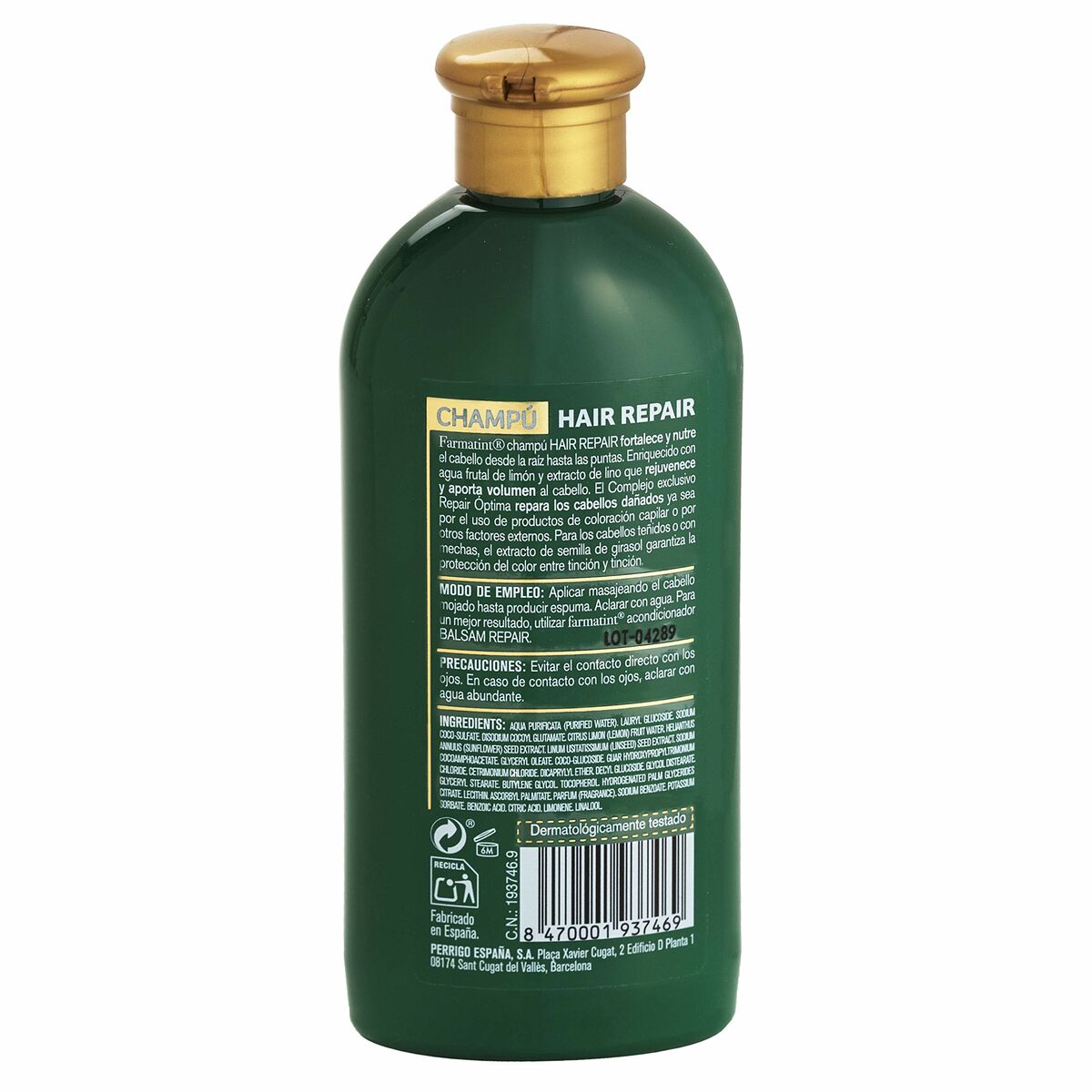 Champú Reparador Farmatint Hair Repair 250 ml