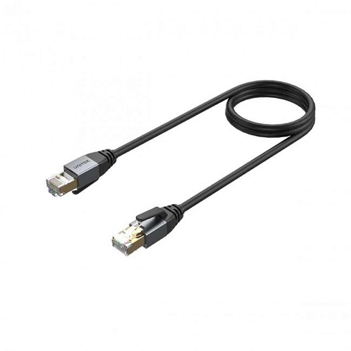 Cable de Red Rígido S/FTP Categoría 8 Unitek C18149AGY03-1M Negro 1 m