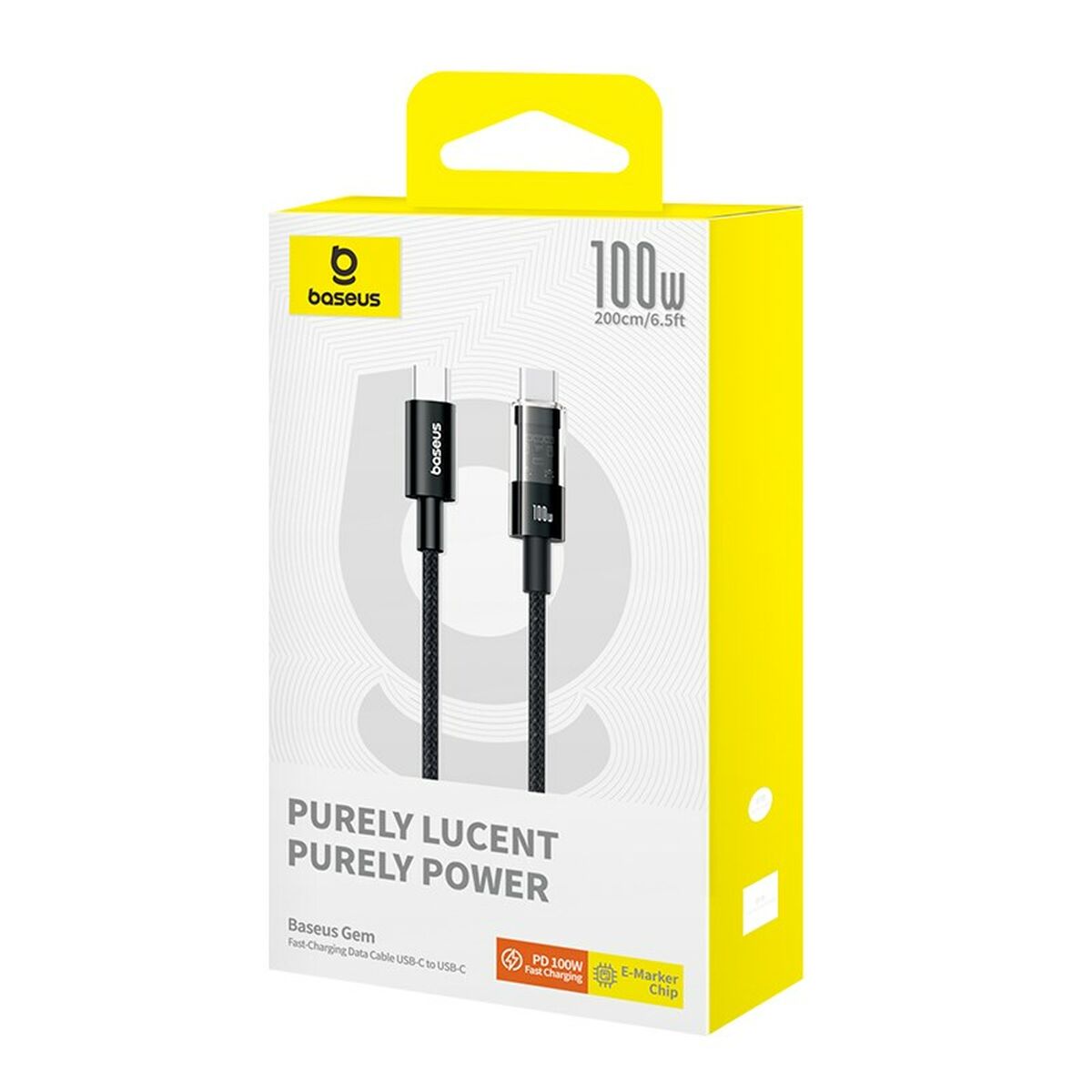 Cable USB-C a USB-C Baseus P10373000111-01 Negro 2 m