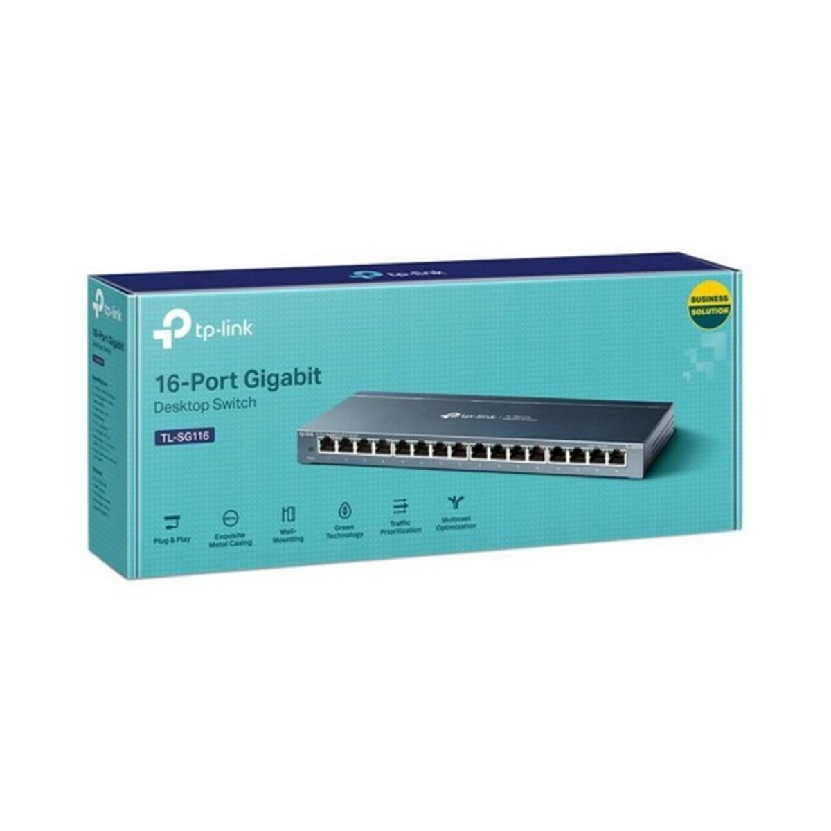 Switch de Sobremesa TP-Link TL-SG116 RJ45 Negro (16 Puertos)