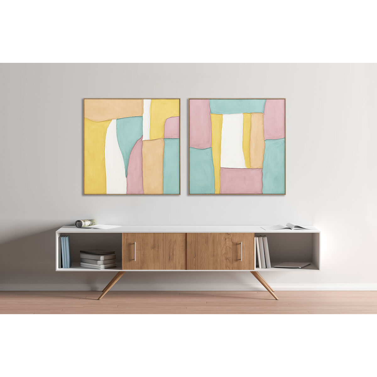 Lienzo Home ESPRIT Poliestireno Lienzo 102 x 4,5 x 102 cm