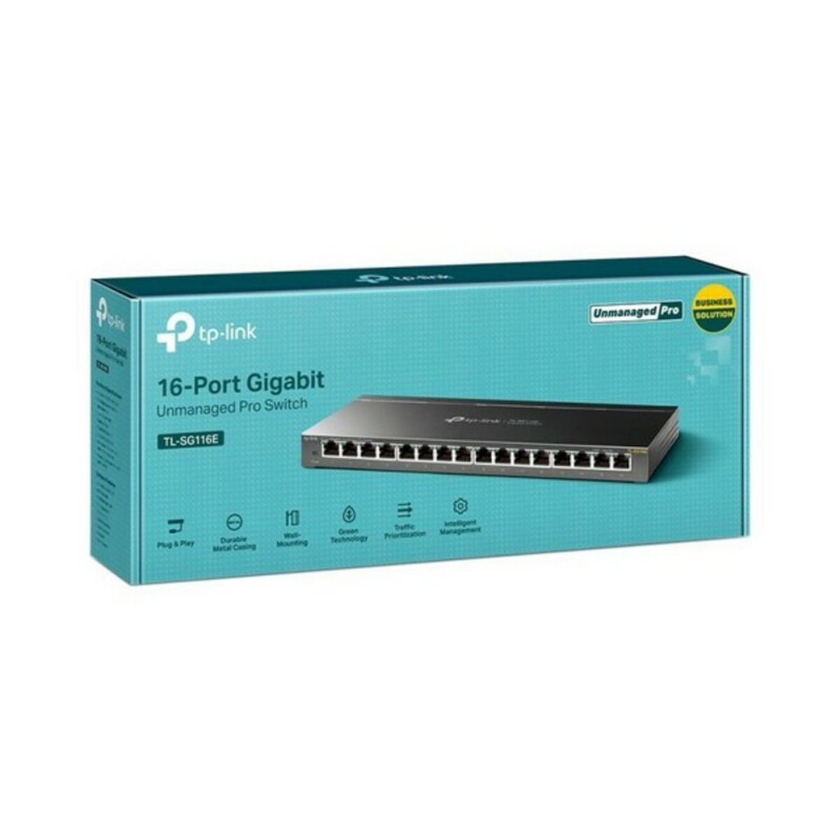 Switch de Sobremesa TP-Link TL-SG116E RJ45 32 Gbps Negro