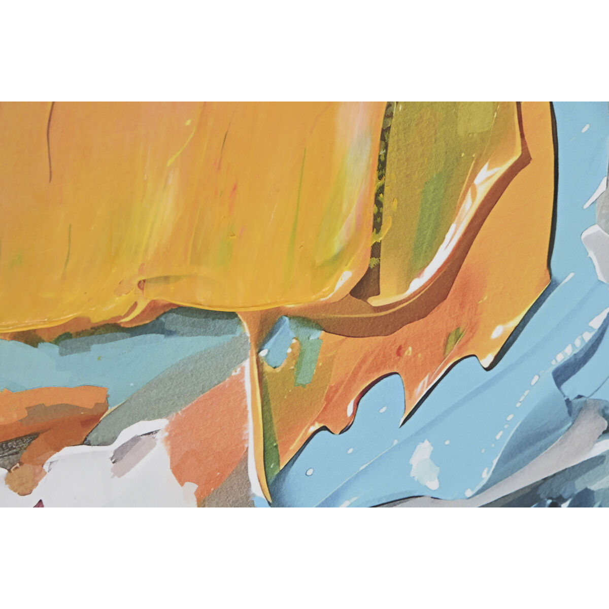 Lienzo Home ESPRIT Abstracto Urbano 122,5 x 3,5 x 82,5 cm (2 Unidades)