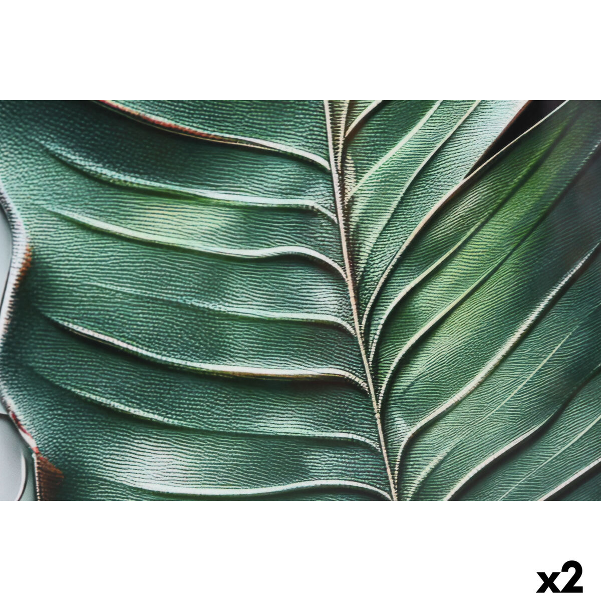 Cuadro Home ESPRIT Verde Palmeras Tropical 80 x 3,5 x 120 cm (2 Unidades)