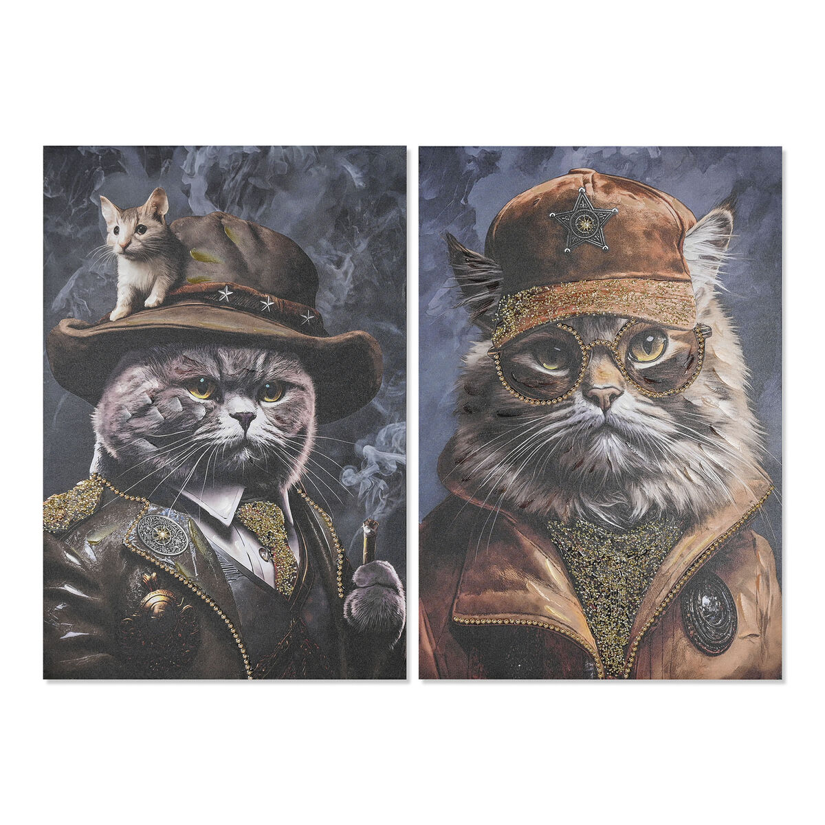 Lienzo Home ESPRIT Lienzo Madera MDF 60 x 3 x 90 cm