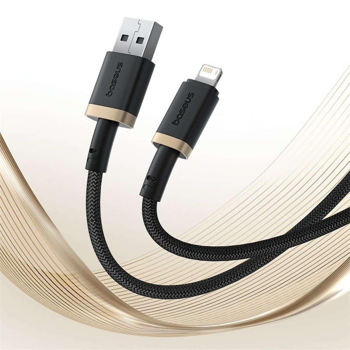 Cable USB a Lightning Baseus P10377801U01-00 Negro Oro 1 m