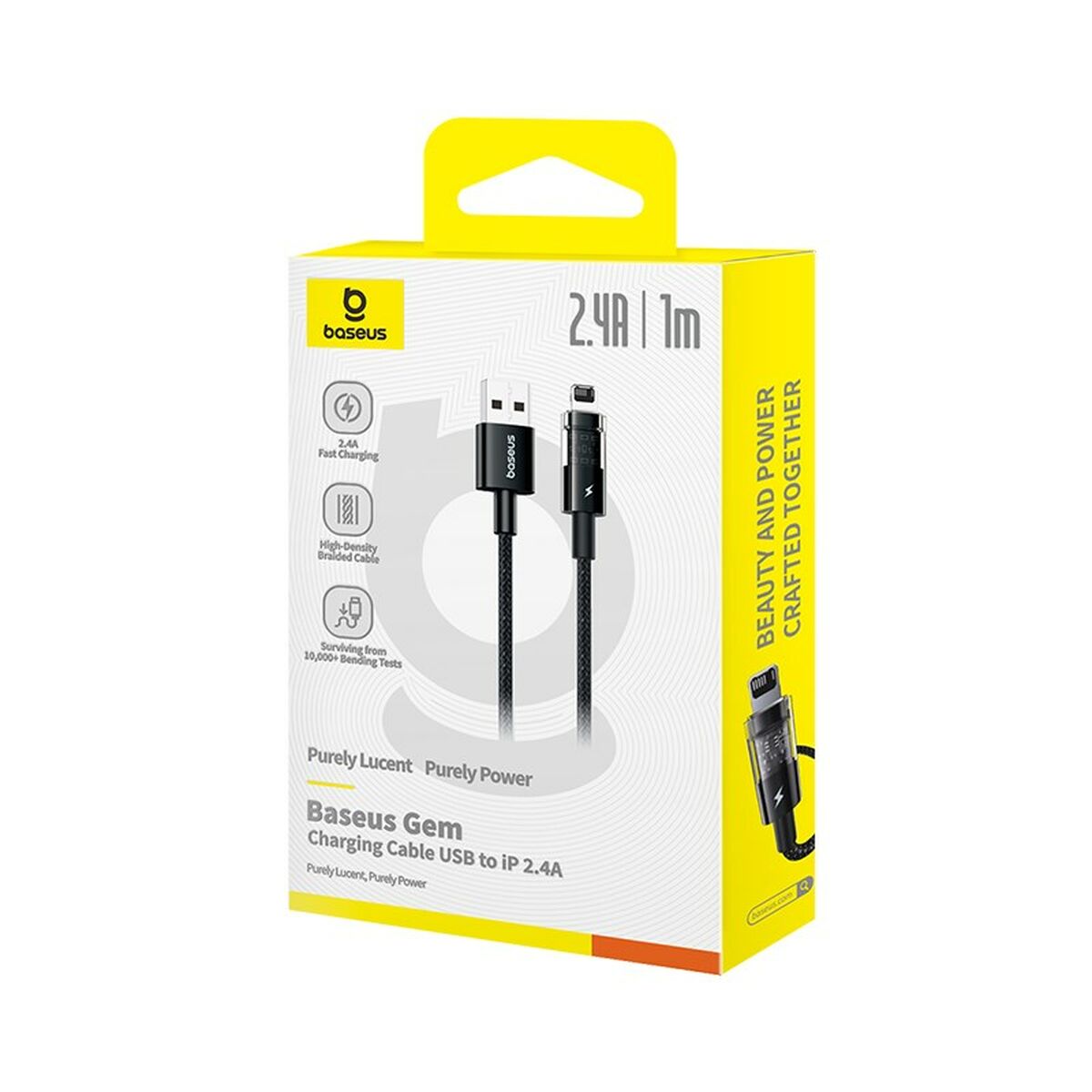Cable USB a Lightning Baseus P10373003111-00 Negro 1 m