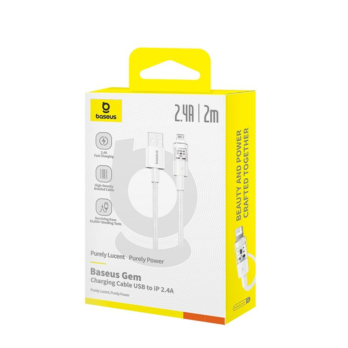 Cable USB a Lightning Baseus P10373003211-01 Blanco 2 m