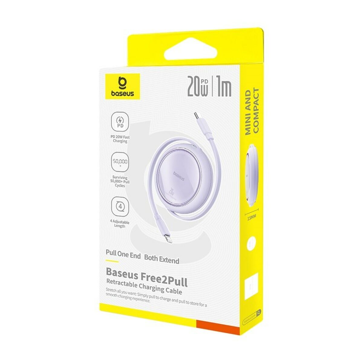 Cable USB-C a Lightning Baseus P10364501511-00 Púrpura 1 m