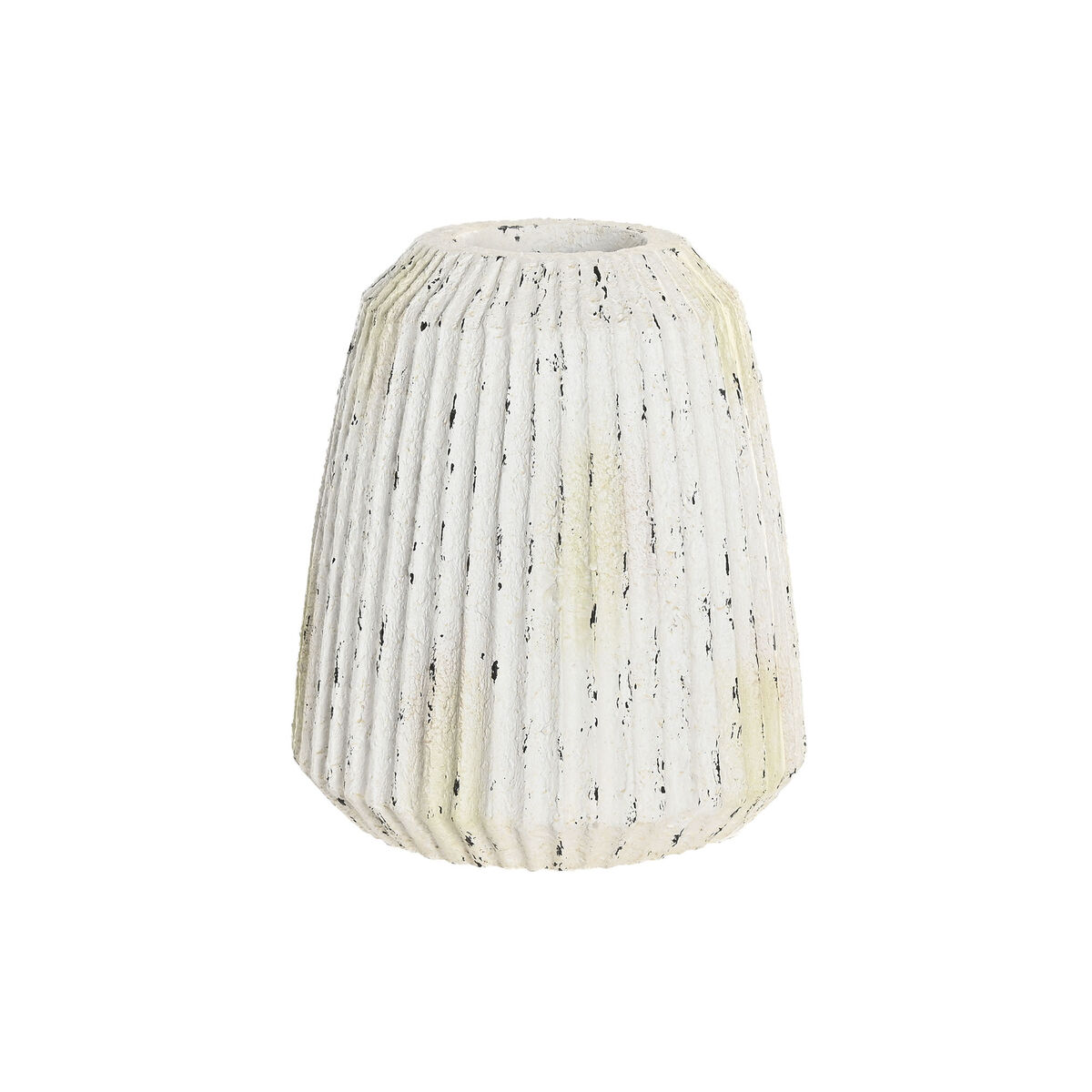 Jarrón Home ESPRIT Blanco Magnesio 28,5 x 28,5 x 32,5 cm