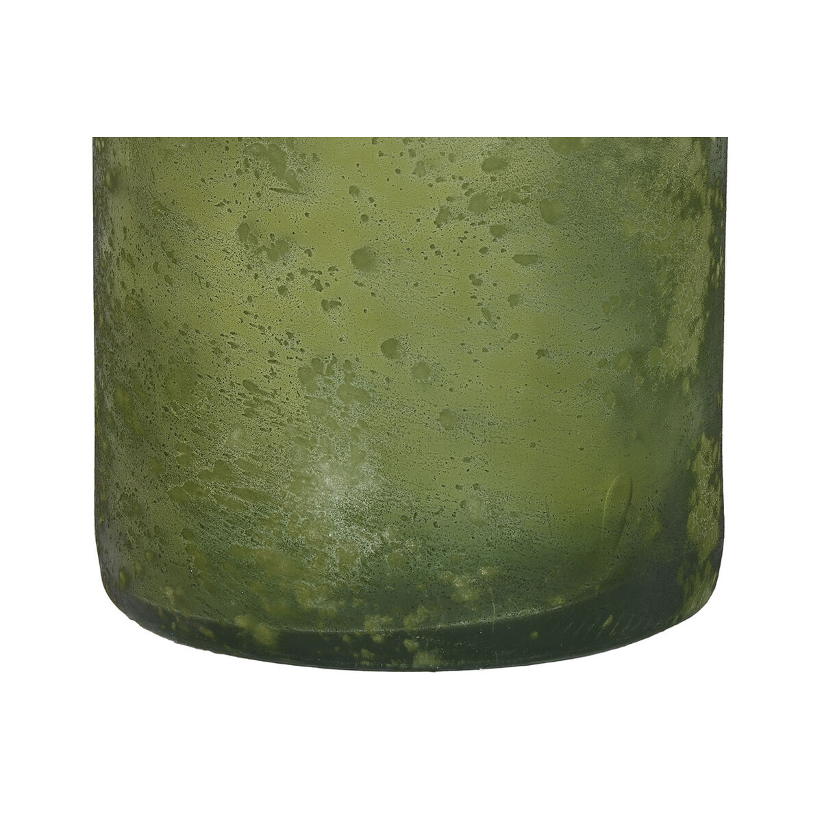 Jarrón Home ESPRIT Verde Cristal reciclado Acabado envejecido 18 x 18 x 75 cm