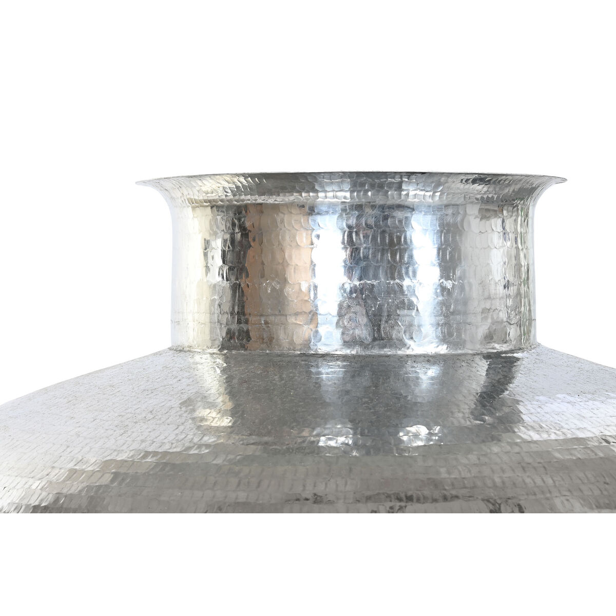 Jarrón Home ESPRIT Negro Plateado Aluminio Hierro 75 x 75 x 90 cm