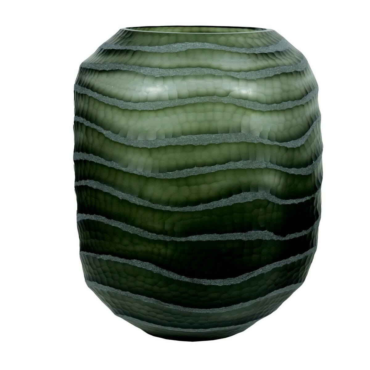 Jarrón Home ESPRIT Verde Cristal Moderno 27 x 27 x 33 cm