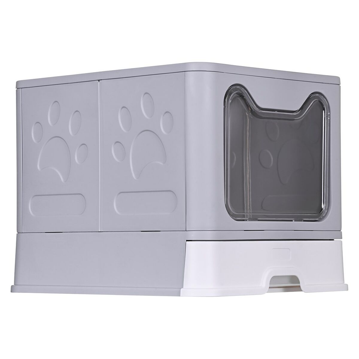 Arenero para Gatos Diamentiq Yoko Blanco Gris Plástico