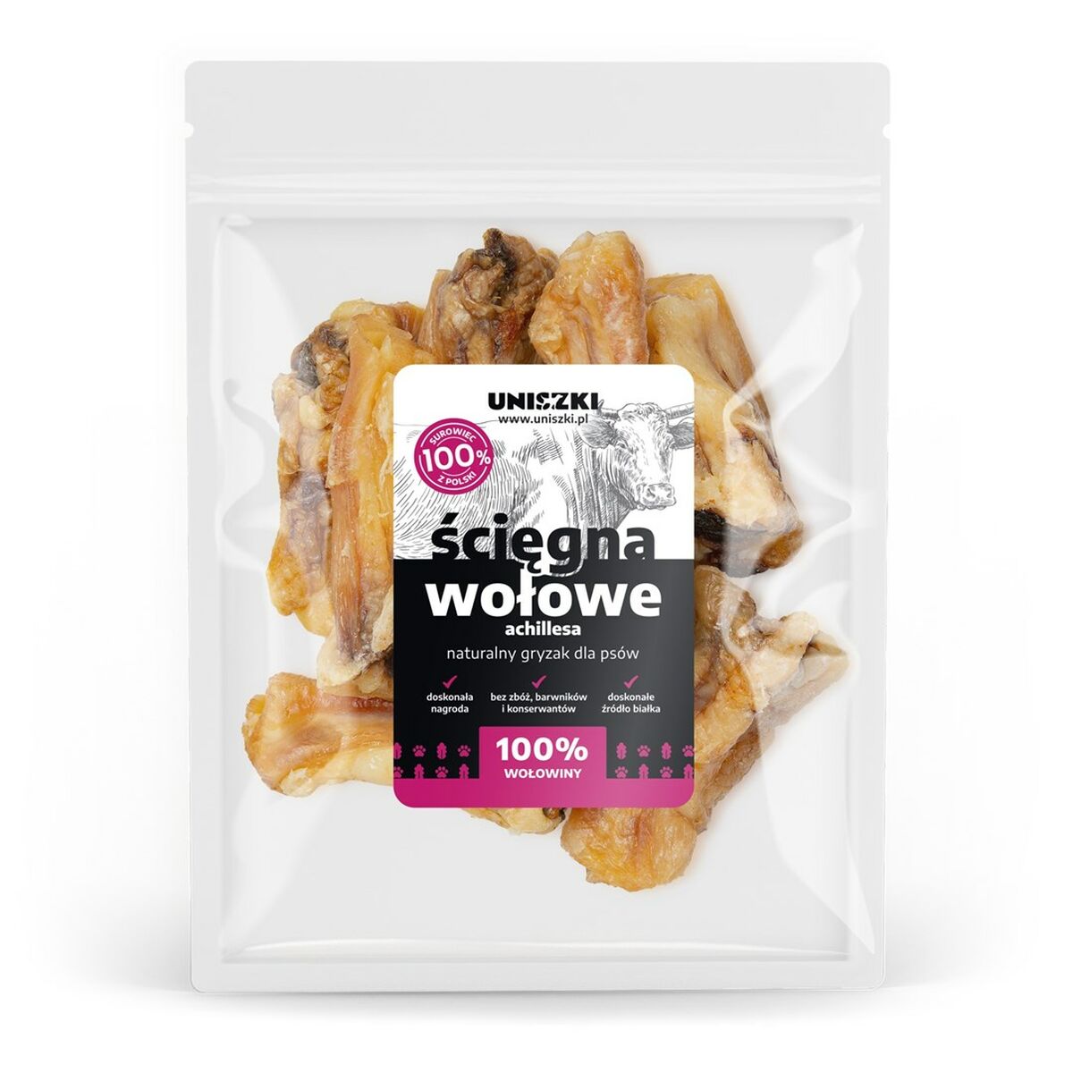 Snack para Perros Uniszki Beef Achilles tendons Carne de vacuno 500 g