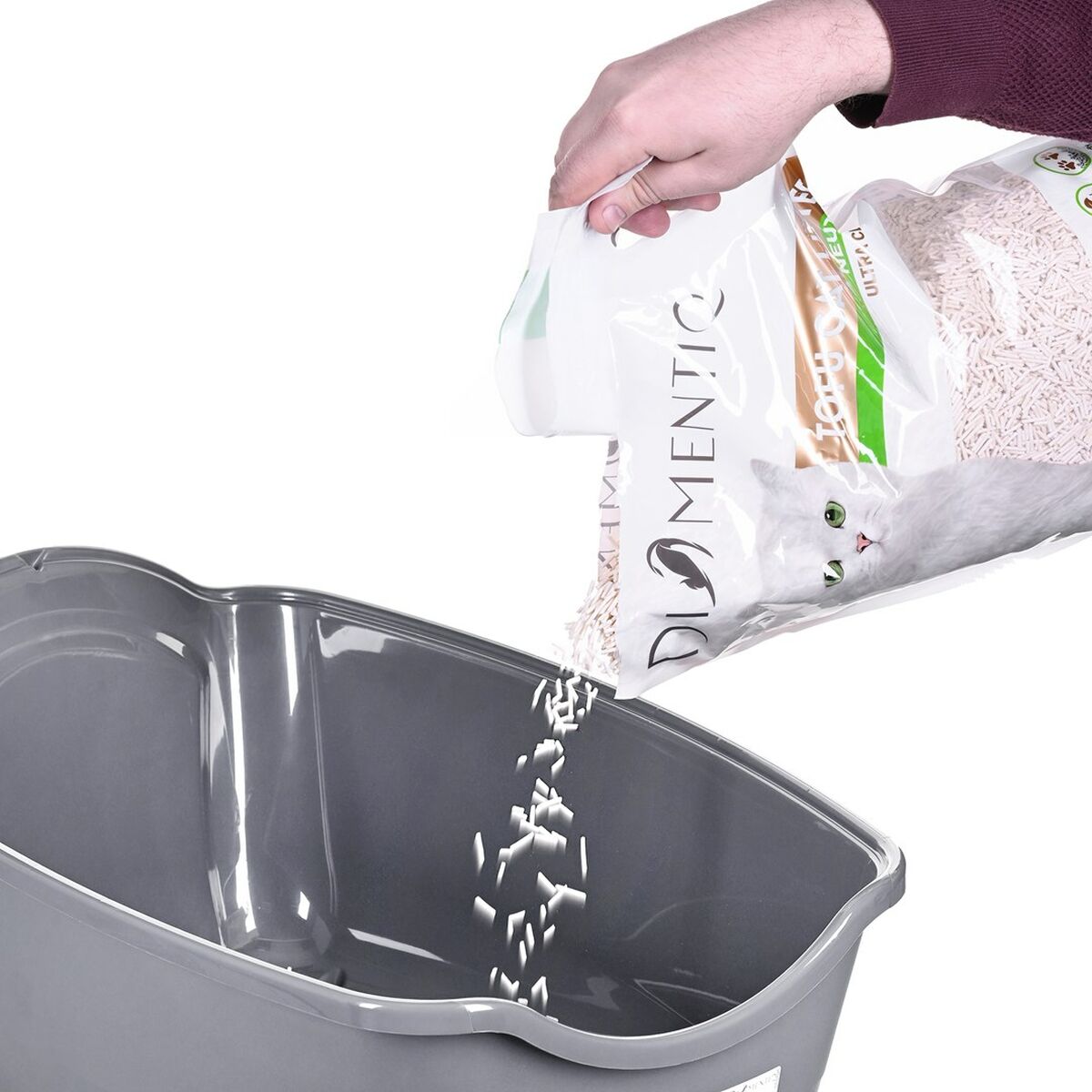 Arenero para Gatos Diamentiq 4004508810DIA Blanco Gris Plástico 40 x 38,7 x 55,5 cm