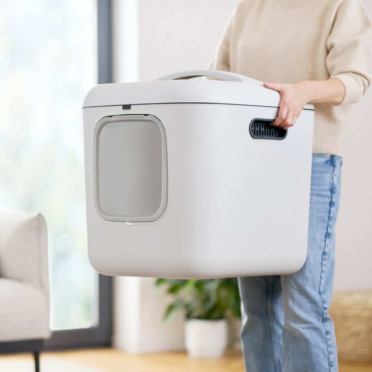 Arenero para Gatos Rotho Biala XL Blanco Plástico