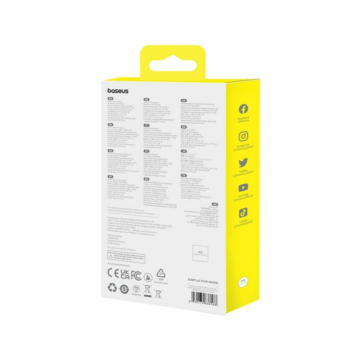 Powerbank Baseus P10059001113-00 Negro 10000 mAh