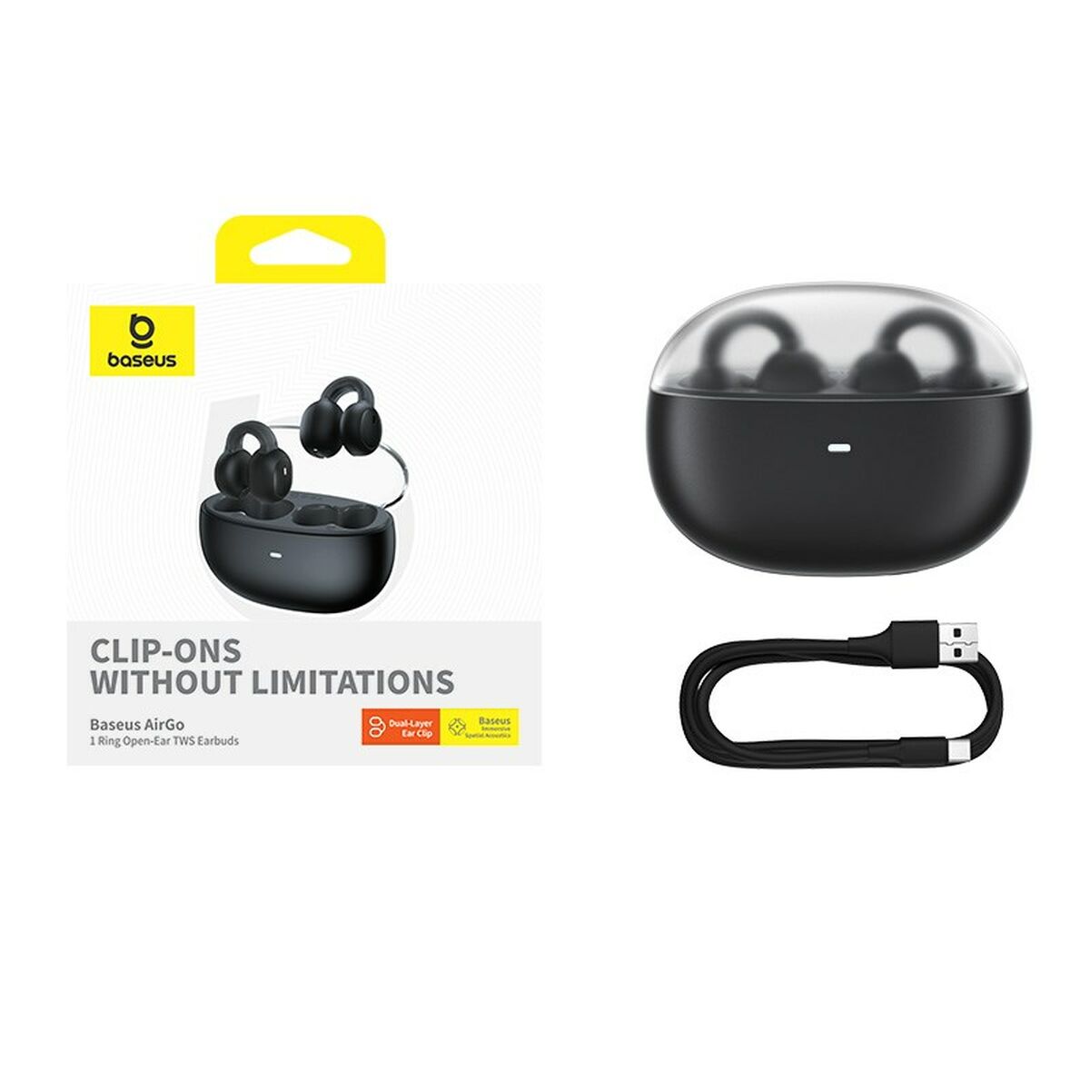 Auriculares con Micrófono Baseus A00069201113-00 Negro