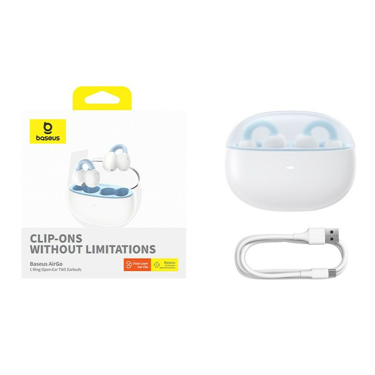 Auriculares con Micrófono Baseus A00069201223-00 Azul Blanco