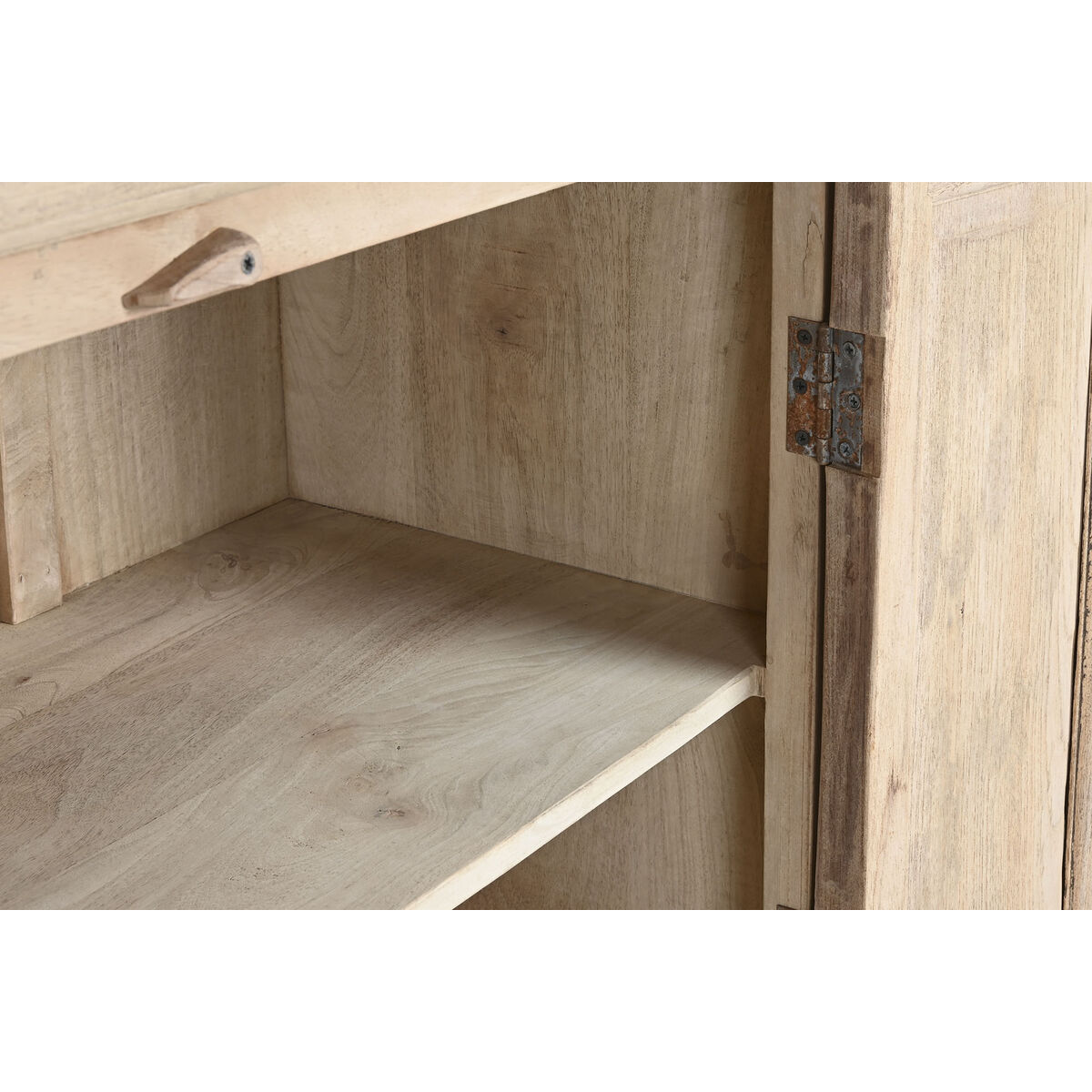 Vitrina Home ESPRIT Natural Teca Madera de mango 266 x 46 x 251 cm