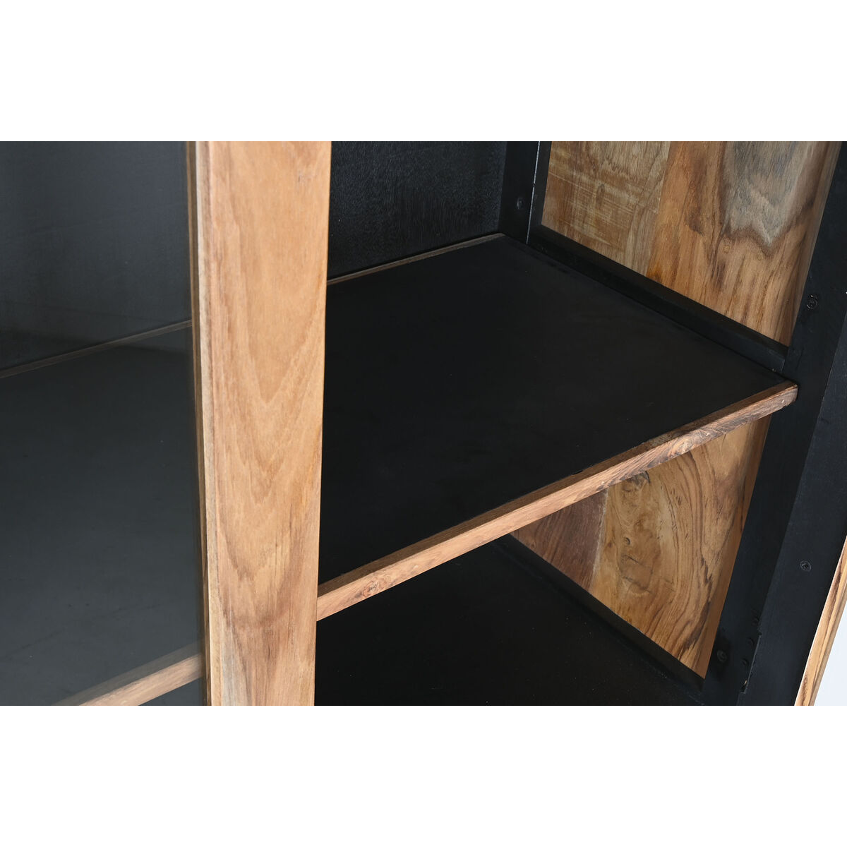 Vitrina Home ESPRIT Marrón Negro Teca Acacia 100 x 40 x 185 cm
