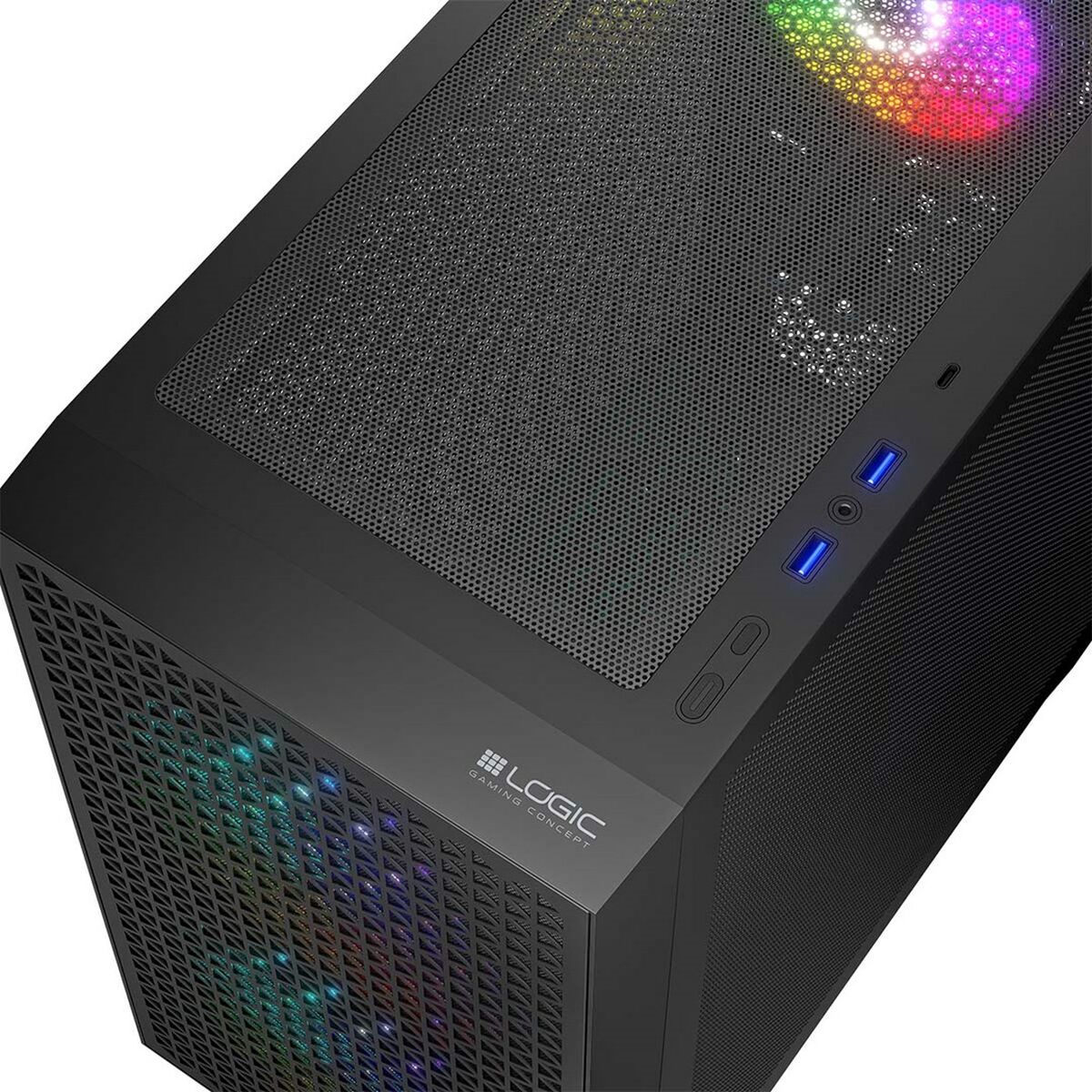 Caja Semitorre ATX Logic AM-DART-PRO-ARGB-10 Negro