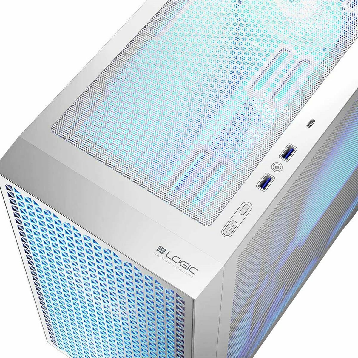 Caja Semitorre ATX Logic AM-DART-PRO-ARGB-20 Blanco