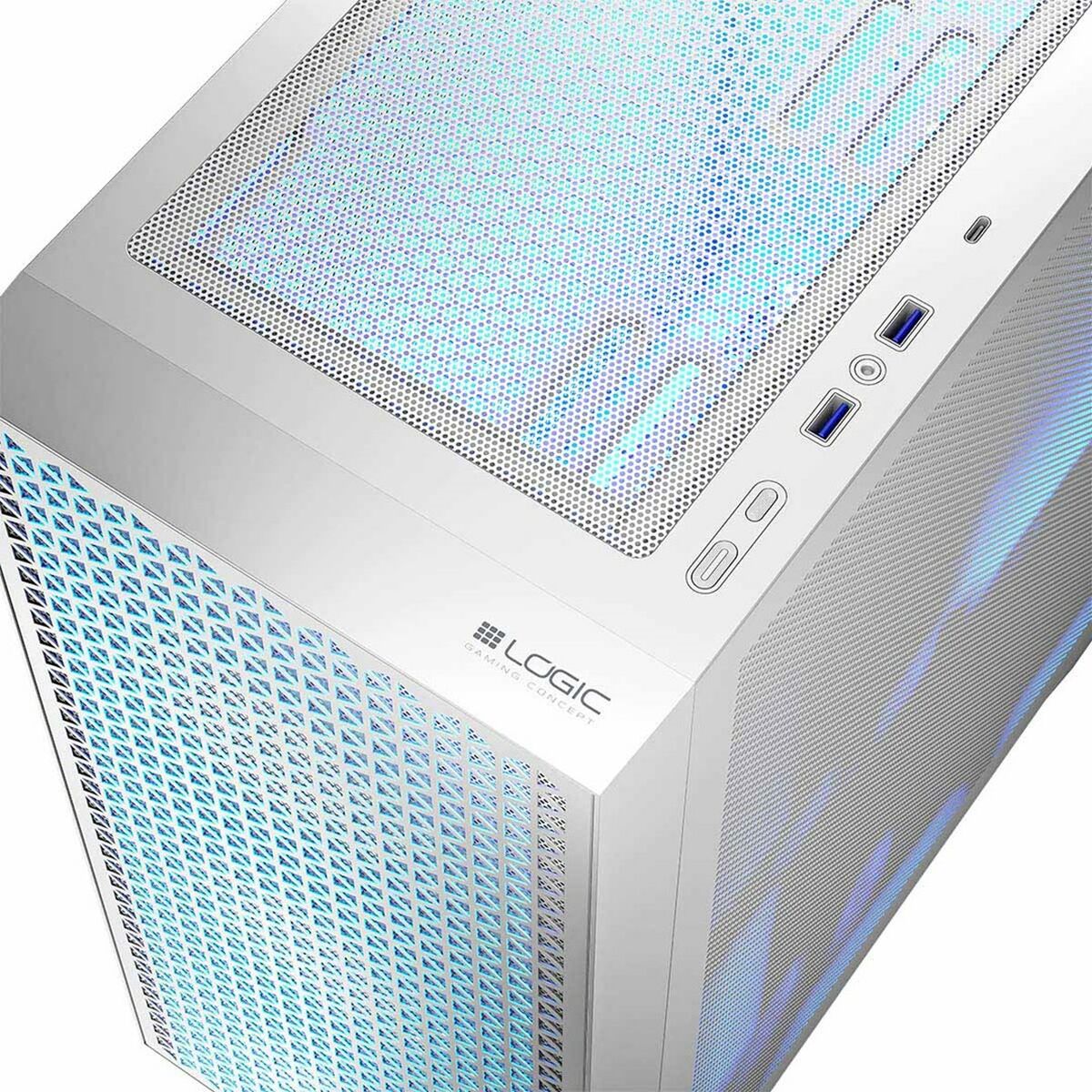 Caja Semitorre ATX Logic AT-DART-PRO-ARGB-20 Blanco