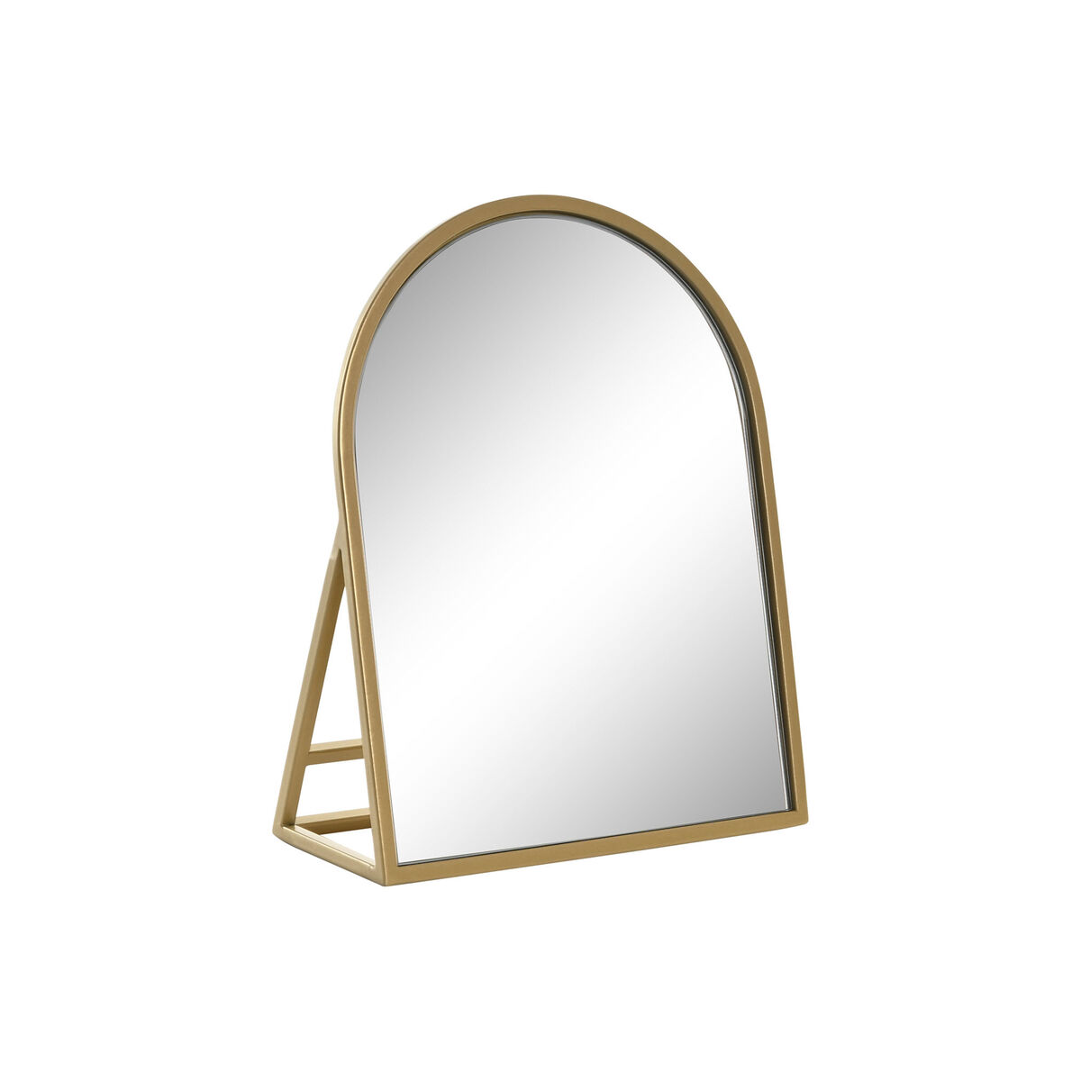 Espejo con Soporte Home ESPRIT Dorado Cristal Hierro 20 x 8,5 x 25 cm