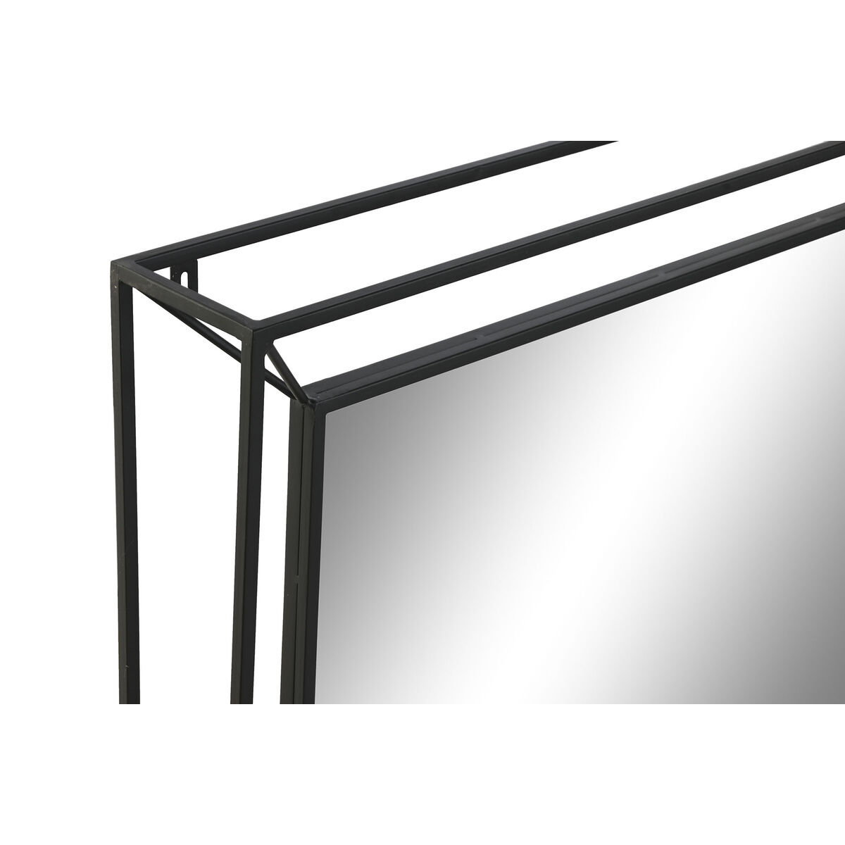 Espejo de pared Home ESPRIT Negro Vintage 90 x 10 x 90 cm