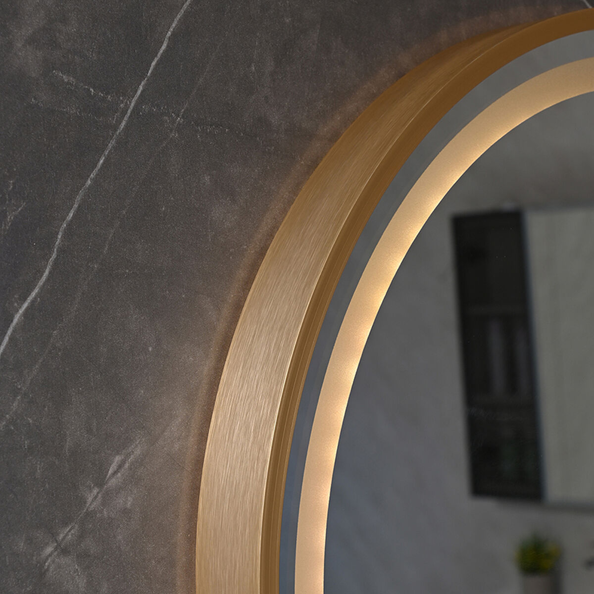 Espejo Vestidor Home ESPRIT Dorado Aluminio 50 x 0,5 x 150 cm