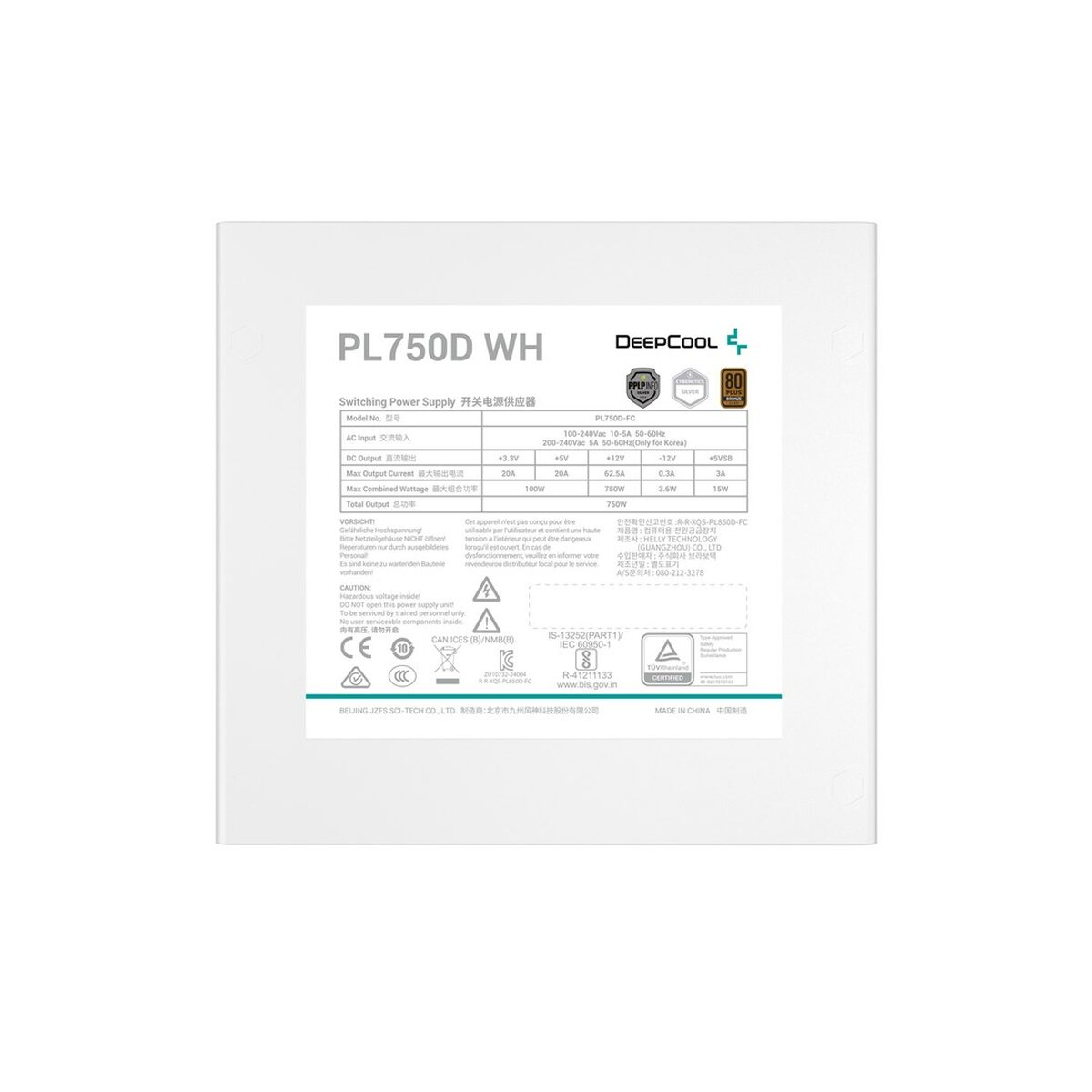 Fuente de Alimentación DEEPCOOL R-PL750D-FC0W-EU-V2 ATX 750 W 80 Plus Bronze RoHS WEEE