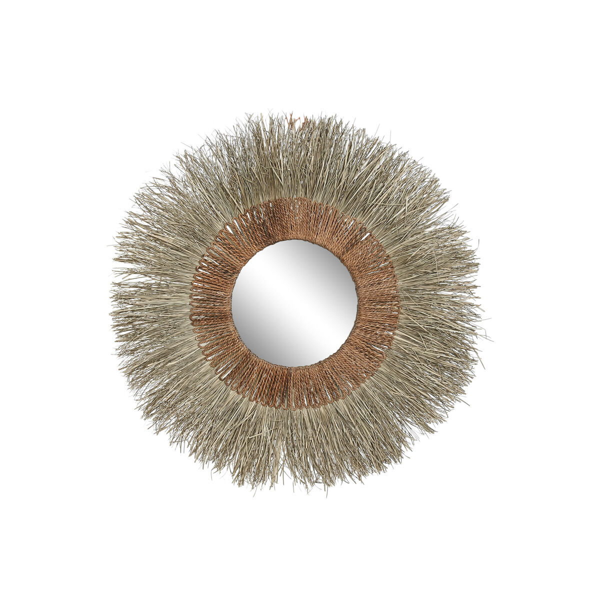 Espejo de pared Home ESPRIT Marrón Natural Tropical 130 x 17 x 130 cm