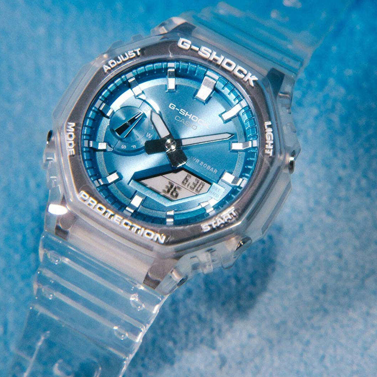 Reloj Hombre Casio G-Shock BRIGHT METALLIC - LIGHT BLUE (Ø 44,5 mm)
