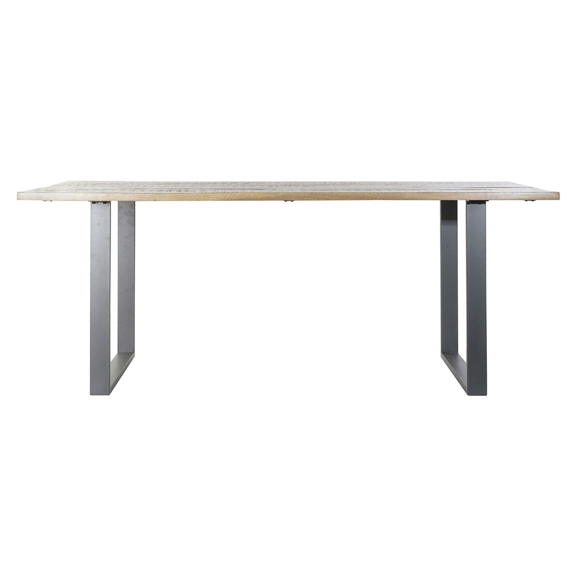 Mesa de Comedor Home ESPRIT Negro Natural Metal Madera de mango 200 x 100 x 76 cm