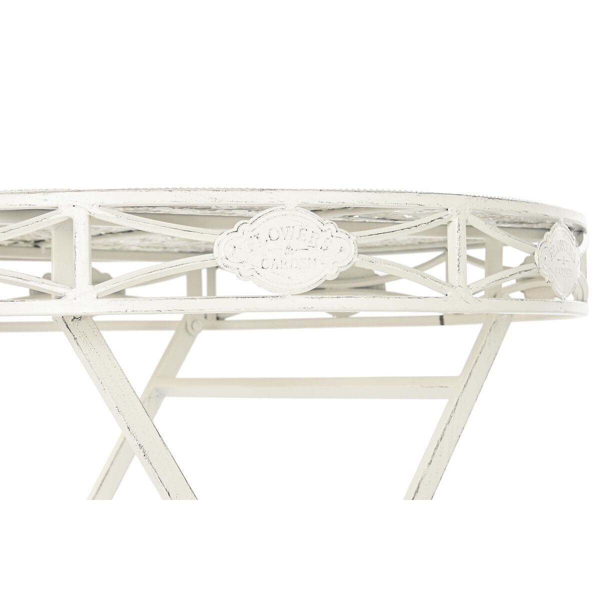 Mesa de Comedor Home ESPRIT Blanco Metal 70 x 70 x 73 cm