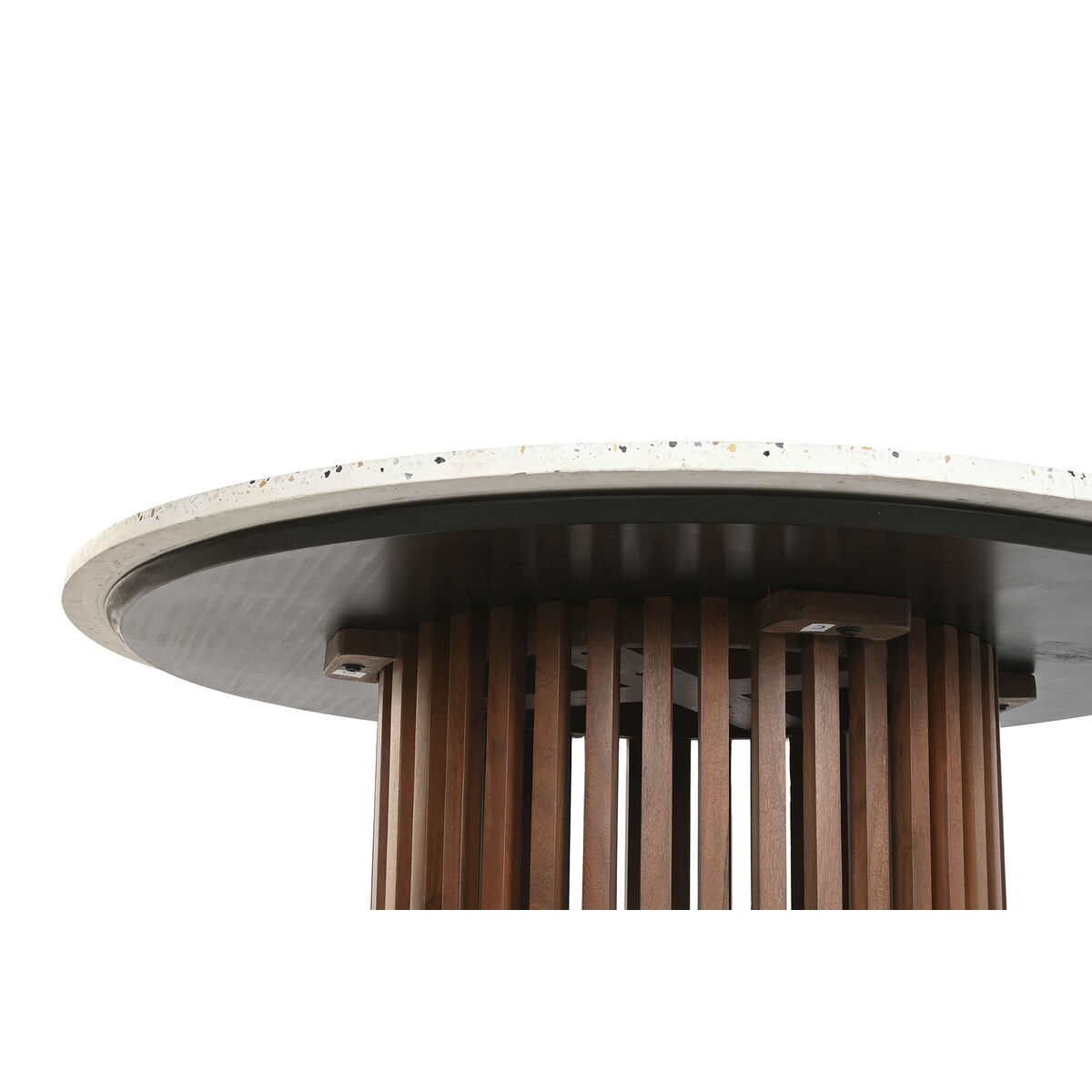 Mesa de Comedor Home ESPRIT Madera de acacia Terrazo 130 x 130 x 76 cm