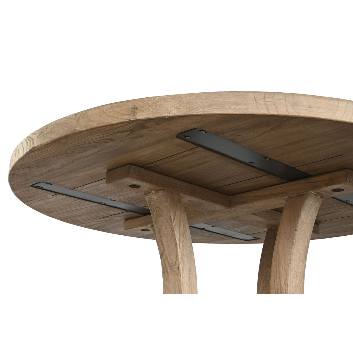 Mesa de Comedor Home ESPRIT Natural Madera de olmo 120 x 120 x 76 cm