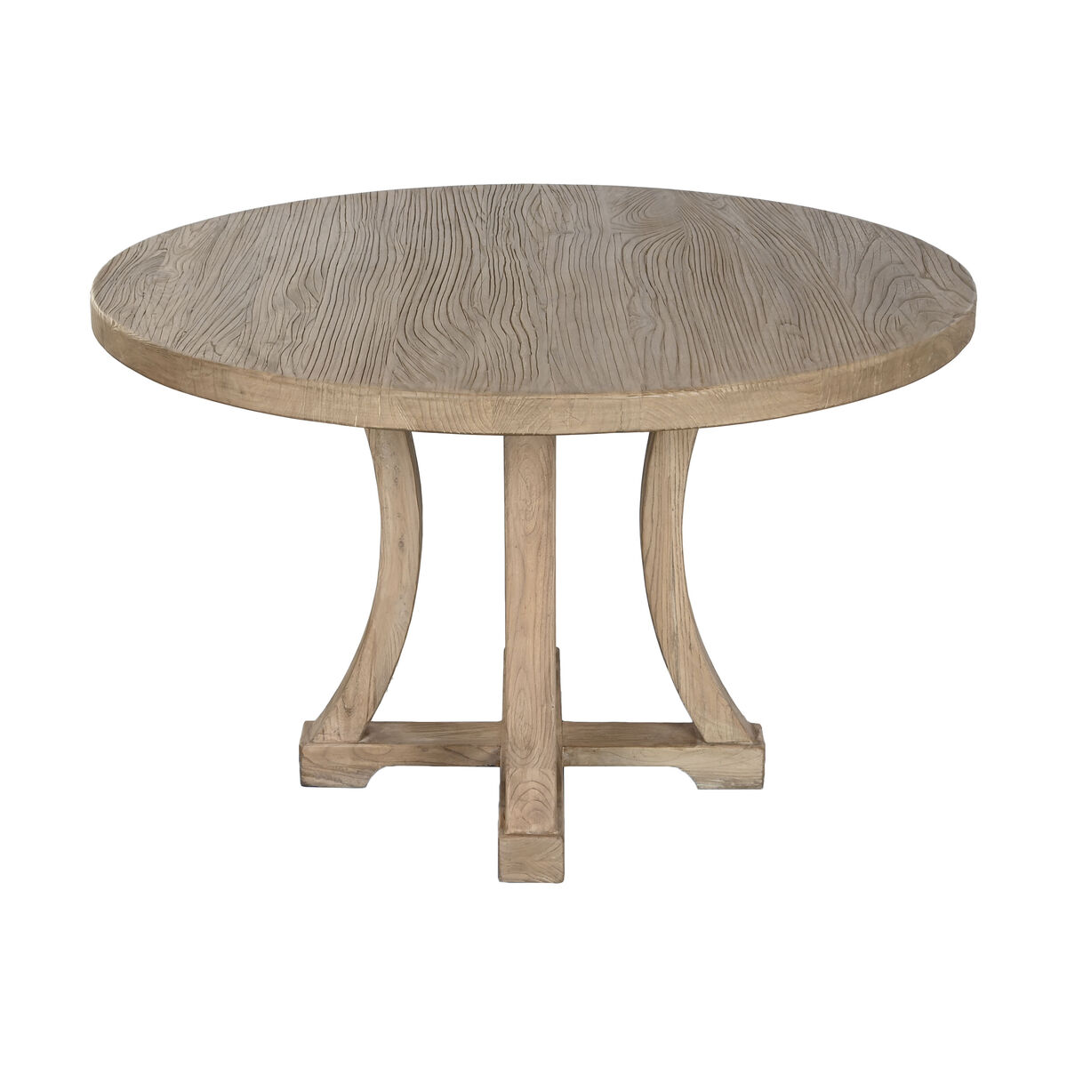 Mesa de Comedor Home ESPRIT Natural Madera de olmo 120 x 120 x 76 cm