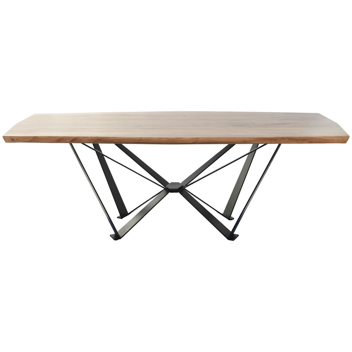 Mesa de Comedor Home ESPRIT Metal Madera de acacia 220 x 100 x 76 cm