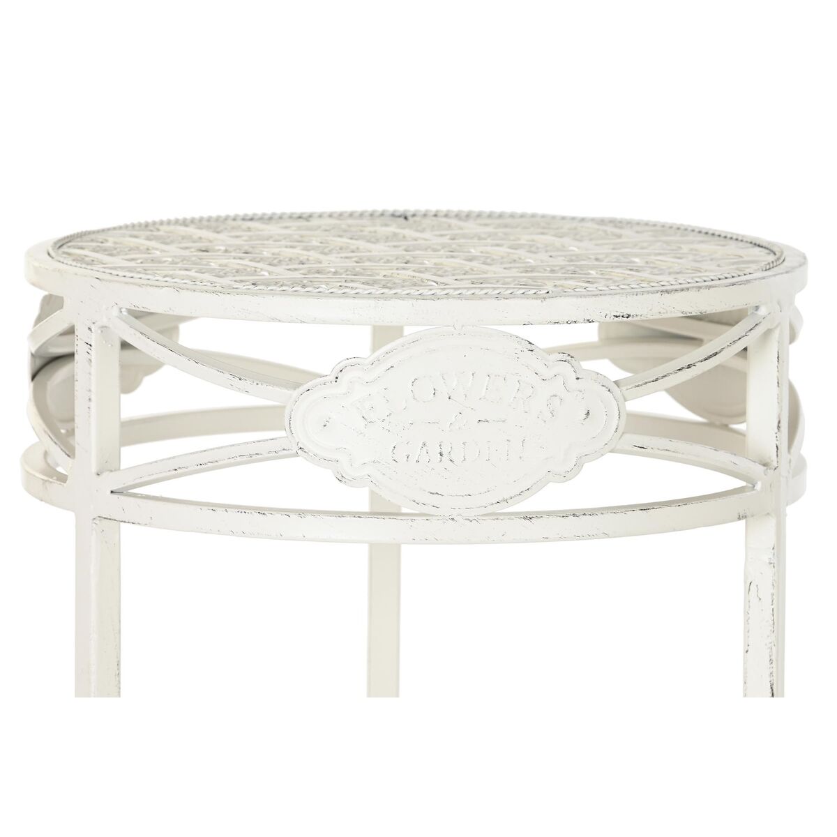 Juego de 3 mesas Home ESPRIT Blanco 30,5 x 30,5 x 70 cm (3 Piezas)