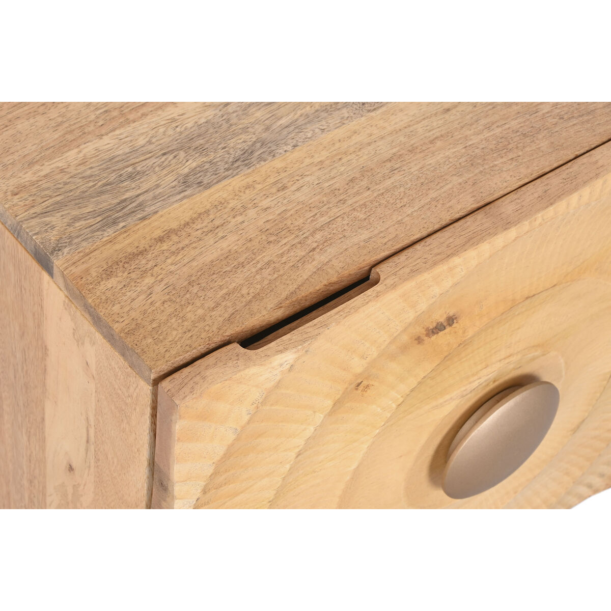 Mesita de Noche Home ESPRIT Dorado Natural 50 x 40 x 50 cm