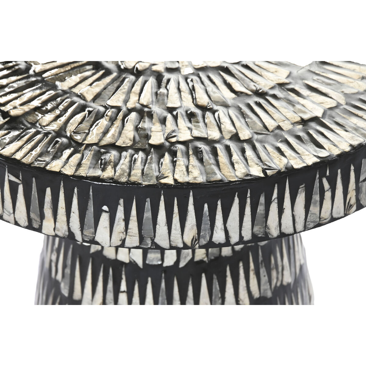 Mesa auxiliar Home ESPRIT Negro Dorado 40 x 40 x 48 cm