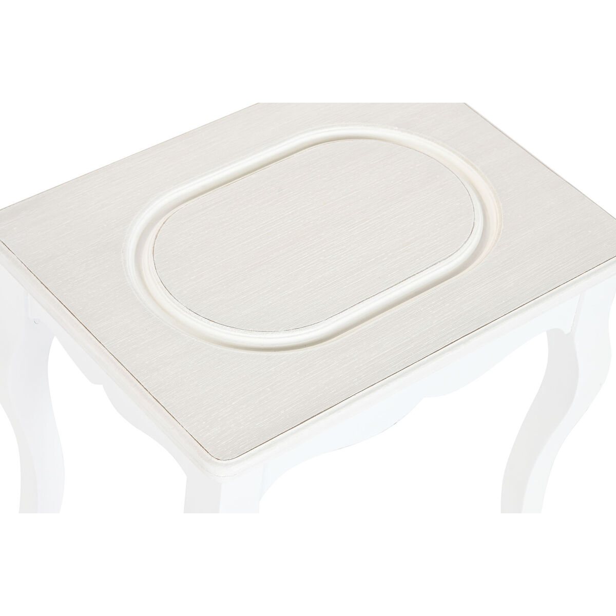 Mesa auxiliar Home ESPRIT Blanco Gris claro 53 x 35 x 47 cm